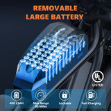 Kickwey K7 Pro Adults Electric Bike For Men 1500W Dual Motor Bicycle 48V 23AH Battery 20" Ebike Electric Mountain Moped Ebikes