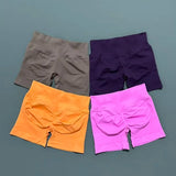 HISTELLO Impact Shorts 4.5" Women Yoga Shorts Seamless Low Waist Scrunch Bum Gym Leggings Workout Stretch Fitness Sports Shorts