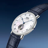 MIYOTA 9029 Men Mechanical Wristwatches Luxury Brand I&W Ultrathin Tourbillon Automatic Watch Men Sapphire Leather Montre Homme