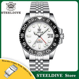 STEELDIVE SD1993 White Dial 60 Clicks Ceramic Bezel 41MM Case Sapphire Glass BGW9 Luminous 300M NH34 Mechanical Men Dive Watches