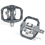 BUCKLOS Pedals MTB Bike Flat Pedal Platform Bearing Dual Function Fit SPD System Aluminum Alloy Mountain Bike Pedal Bicycle Part