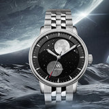 WM Watch Automatic Mechanical Watches Men Lunar Moon Phase Sapphire Waterproof Man Luminous Twin Moons Welly Merck Watch WM142