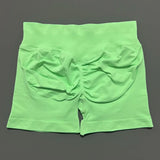 HISTELLO Impact Shorts 4.5" Women Yoga Shorts Seamless Low Waist Scrunch Bum Gym Leggings Workout Stretch Fitness Sports Shorts
