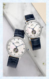 MIYOTA 9029 Men Mechanical Wristwatches Luxury Brand I&W Ultrathin Tourbillon Automatic Watch Men Sapphire Leather Montre Homme