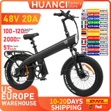 HUANCI Q3 Mountain Electric bicycle 2000W 57KM/H removable battery electric bike 48V 20AH Ebike 20Inch fat tire Off-Road e bike