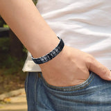Magnetic Bracelets For Men 18k Gold Plating Double Strength Magnets And 4in1 Elements Men Bracelets 8.5inches Adjustable