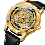 New Automatic Watch for Men Casual chronograph Leather Strap quartz watches Man Mechanical Wristwatch montre reloj часы му