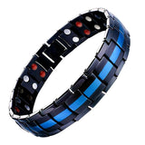 Magnetic Bracelets For Men 18k Gold Plating Double Strength Magnets And 4in1 Elements Men Bracelets 8.5inches Adjustable