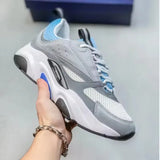 Trendy Sporty Casual Shoes B22 Retro Unisex Breathable Dad Sneakers Fashionable Mesh Upper Rubber Sole All-Season Footwear