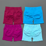 HISTELLO Impact Shorts 4.5" Women Yoga Shorts Seamless Low Waist Scrunch Bum Gym Leggings Workout Stretch Fitness Sports Shorts