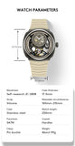 Singularity Series DG8127 Men Automatic Mechanical Watch Fashion Sport Wristwatch Silicone Band