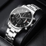 Fashion Business Men Watches Luxury Calendar Quartz Wristwatch for Man Clock Relogio Masculino Montre Homme（Without Box）
