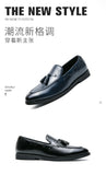 Brogues Shoes Men High Quality Social Leather Shoes British Tassels Formal Leather Men Wedding Business Dress Leather Shoes Male