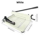 Heavy Duty Guillotine Paper Cutter - 400 Sheets Capacity, A4 Stack Paper Trimmer, Steel Base, Black