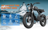 Kickwey K7 Pro Adults Electric Bike For Men 1500W Dual Motor Bicycle 48V 23AH Battery 20" Ebike Electric Mountain Moped Ebikes