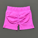HISTELLO Impact Shorts 4.5" Women Yoga Shorts Seamless Low Waist Scrunch Bum Gym Leggings Workout Stretch Fitness Sports Shorts