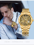 New Automatic Watch for Men Casual chronograph Leather Strap quartz watches Man Mechanical Wristwatch montre reloj часы му