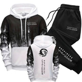 Japanese Fashion Men's Tracksuit Hoodies Sweatpants 2 Piece Set Fall&winter Daily Casual Sporty Jogging Suit Urban Trend Outfits