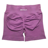 HISTELLO Impact Shorts Df Substitute High Waist Women Yoga Workout Short Seamless Leggings Stretch Fitness Running Gym Shorts