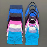 2 Pcs HISTELLO Halter Top Strappy Bra Shorts Set Women Yoga Workout Clothes Seamless Vest Hip-Lifting Sports Leggings Gym Suit