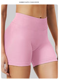 CZGUKE4.5''Shorts Seamless Low Ribbed Waistband Gym Shorts Scrunch Bum Yoga Shorts Booty High Stretch Running Bike Shorts