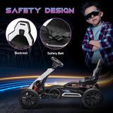 Aosom 12V Electric Go Kart for Outdoor Ride-On Toy with Forward Backward Drive Adjustable Speed Gift
