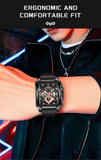 LIGE Fashion Luxury Man Watch Square Silicone Strap Calendar Week Display Casual Sports Quartz Watches for Men Male Montre Homme