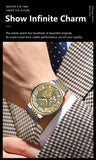 POEDAGAR Top Luxury Man Wristwatch Luminous Hollow Tourbillon Stainless Steel Men Clock Mechanical Automatic Men's Watches Reloj
