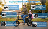 New 500W Adult Electric Bicycle,Folding Electric Bike,25MPH 48V15Ah,14 Inch Sports E Bike,Certified Ul2849,Free Local Shipping