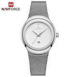 NAVIFORCE Watch Women Fashion Dress Quartz Watches Lady Stainless Steel Waterproof Wristwatch Simple Girl Clock Relogio Feminino
