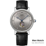 MIYOTA 9029 Men Mechanical Wristwatches Luxury Brand I&W Ultrathin Tourbillon Automatic Watch Men Sapphire Leather Montre Homme