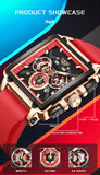 LIGE Fashion Luxury Man Watch Square Silicone Strap Calendar Week Display Casual Sports Quartz Watches for Men Male Montre Homme