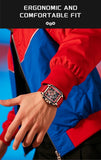 LIGE Fashion Luxury Man Watch Square Silicone Strap Calendar Week Display Casual Sports Quartz Watches for Men Male Montre Homme