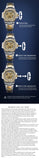 LONGLUX automatic man watch luxury stainless steel wholesale mechanical wristwatches skeleton waterproof diamond watch man watch