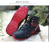 Men's snow boots, warm and non slip outdoor hiking boots, lightweight walking shoes in winter