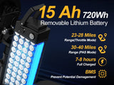 Electric Bike 750W Peak Motor 48V15AH Removable Lithium Battery Aldult Foldable E Bike LCD Display 14-inch Tire Electric Bicycle