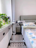 Adjustable Laptop Desk with Wheels, Rotating Standing Computer Table for Sofa Bedside, Lifting Notebook Stand Desk, Side Table