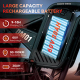 BAOLUJIE DM01 Moto Electric Bicycle 60V 30AH Battery 42 MPH Electric Bike E-Bike Adult for Electric Motorcycle【1 Year Warranty】