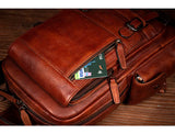 Men's Handmade Leather Chest Bag, Casual Crossbody Bag, Top-Grain Vegetable-Tanned Cowhide Single-Shoulder Bag