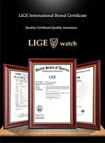 LIGE Fashion Luxury Man Watch Square Silicone Strap Calendar Week Display Casual Sports Quartz Watches for Men Male Montre Homme