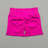 HISTELLO Impact Shorts 4.5" Women Yoga Shorts Seamless Low Waist Scrunch Bum Gym Leggings Workout Stretch Fitness Sports Shorts