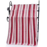 Soft Striped Bath Towel Set - Quick-Drying Absorbent Microfiber Face & Hand Towels for Bathroom, Home Spa - 70x140cm & 35x75cm