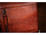 Men's Handmade Leather Chest Bag, Casual Crossbody Bag, Top-Grain Vegetable-Tanned Cowhide Single-Shoulder Bag