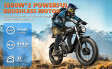 Kickwey K7 Pro Adults Electric Bike For Men 1500W Dual Motor Bicycle 48V 23AH Battery 20" Ebike Electric Mountain Moped Ebikes