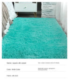 VIKAMA Silk wool Solid Colour Living Room Bedroom Bedside Sofa Soft Mat Home Light Luxury Non-slip Dirty Resistant Washable Rug