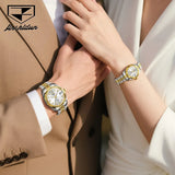 JSDUN Couple Watches Luxury Fashion Fine Steel Top Brand Original Automatic Mechanical Wristwatch Waterproof Man and Woman Watch