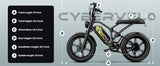 Cybervelo 1600W Peak E-bike for adults, 30+MPH Electric Dirt Bike, E-Motocycle Off-road ,Full Suspension Sonw Beach Urban EK11