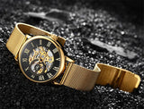 Mechanical Hand Wind Watch for Men Top Brand Luxury Fashion Skeleton Mesh Strap Wristwatch Male Clock Montre Homme Drop Shipping