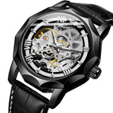 New Automatic Watch for Men Casual chronograph Leather Strap quartz watches Man Mechanical Wristwatch montre reloj часы му