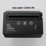Portable Mini Paper Shredder Electric USB Battery Operated Shredder Documents Paper Cutting Tool for Home Office